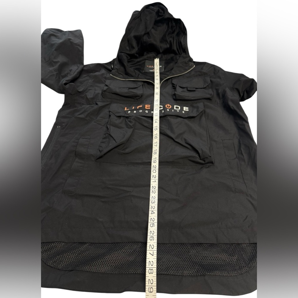 Life Code Progressive Black Pullover Windbreaker … - image 6